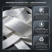 Filament de polyester 100% modifié, cationique, teignable, CDP, blanc brut, vierge, qualité AA, résistant à l'abrasion, pour le filage