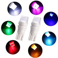 Ampoule LED 24V T10 2835 3SMD 194 168 3D en céramique, lampe de lecture intérieure de voiture 12V, éclairage de plaque d'immatriculation à large couverture, lumière fixe