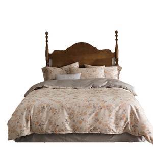 Retro Style 100 Count Pure Cotton Yarn Dyed Jacquard <b>Bedding</b> <b>Set</b> Four Piece Breathable Soft Skin Friendly All Seasons - Product Image 3
