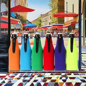 Funda Protectora para Botella de Cerveza de 330 ml, Impermeable, Anti-Caídas, con Cierre, Material de Neopreno - Product Image 1