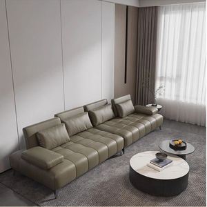 <span class=keywords><strong>Produit</strong></span> sélectionné : Canapé moderne minimaliste <span class=keywords><strong>en</strong></span> <span class=keywords><strong>cuir</strong></span> de vachette, facile à <span class=keywords><strong>nettoyer</strong></span>, design modulaire, fabricant de Foshan, sur mesure - Product Image 3