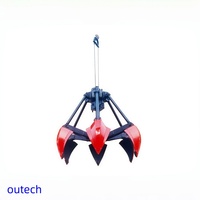 Godet de préhension mécanique Ustic robuste à 4 câbles pour grue, attache moteur pour excavatrice de 20 tonnes, pour charbon, céréales, minerai, et matériaux en vrac
