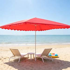 Sombrilla de Playa Moderna con Poste Recto, Color Brillante, Impermeable, Parasol para Hotel, Patio y Uso en Exteriores - Product Image 1