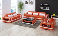 Canapé d'angle moderne et personnalisé en cuir véritable de haute qualité, garni d'éponge, pour salon - NOUVEAU STYLE