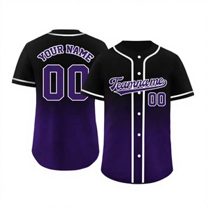 Camiseta de Béisbol Personalizada con Degradado Blanco y Verde Azulado para Hombre, Adulto, Manga Corta, Transpirable, de Secado Rápido, Talla Grande, con Botones en la Parte Delantera y Nombre del Equipo - Product Image 6