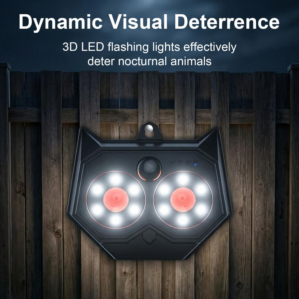 Solar Powered Wildlife Repeller with Predator Eye Simulation Multiple ...