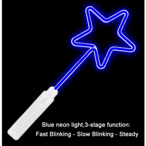 Baguette magique lumineuse LED en plastique de 18 pouces, étoile magique, cœur d'amour, visage lumineux, baguette tournante, enfants, Noël, Nouvel An, fête, Halloween, remise de diplôme - Product Image 3