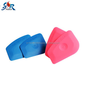 Raclette souple rouge et bleue, grattoir <span class=keywords><strong>de</strong></span> <span class=keywords><strong>contour</strong></span>, outils multifonctionnels pour l'application <span class=keywords><strong>de</strong></span> film pour fenêtres et <span class=keywords><strong>de</strong></span> <span class=keywords><strong>vinyle</strong></span> - Product Image 1