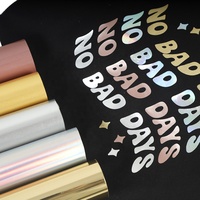 Rouleaux de vinyle thermocollant métallique souple avec adhésif PU pour impression sur t-shirts