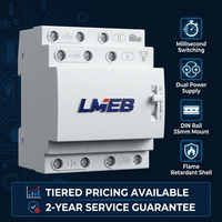 Panneau de commutation de transfert automatique Générateur 4P Contrôleur ATS 40A/50A/60A/30A/20A/16A Courants de sortie 380V 63A/100A 220V DC-DC