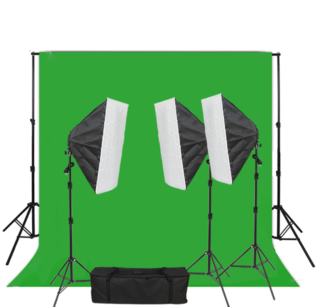 Professional Photographic Studio Kit: Cheap Video Softbox with Continuous Light Set