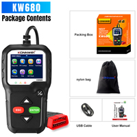 Herramienta de Diagnóstico OBDII Universal KONNWEI KW680 en Oferta, con Impresión de Datos por USB y Actualización de Software Gratuita