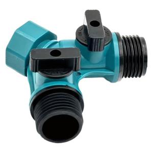 Conector de agua en forma de Y para jardín, divisor de ABS roscado de 1/2 pulgada con válvulas para riego - Product Image 5