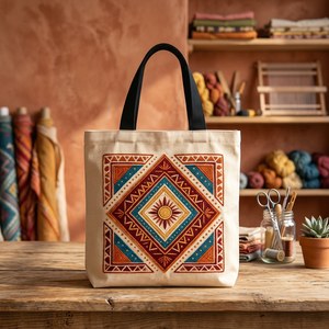 Multipurpose <b>Storage</b> <b>Bags</b> Cotton Canvas Tote <b>Bag</b> with Rattan Large Capacity Foldable Rectangle Shape Travel - Product Image 3