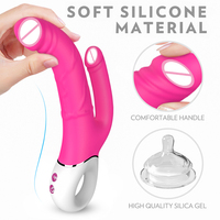 Masturbateur féminin 2 en 1, produit sexuel, vibrateur double extrémité à 9 fréquences, vibrateur pour point G et clitoris, jouets sexuels pour femmes