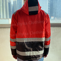 Veste de travail de sécurité réfléchissante à haute visibilité personnalisée, imperméable et coupe-vent, pour la construction industrielle, en polyester