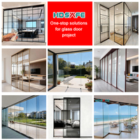 Porte pliante en verre sans cadre sur mesure, porte accordéon en verre, porte de séparation en verre, porte coulissante en verre sans cadre pour patio, balcon, véranda
