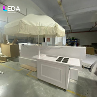 Nuevo Carro de Dulces Desmontable LEDA, Modelo H-075, de Metal Blanco Moderno y Personalizable para Bodas, Fiestas, Cumpleaños y Decoración de Eventos