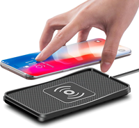 Chargeur Sans Fil 15W, Station de Recharge Inductive pour Voiture, Tapis de Chargement Sans Fil Antidérapant pour Voiture pour iPhone 16 15