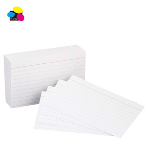 Office School Supply High Quality 5x7'' <strong>Standard</strong> 150gsm <strong>Index</strong> <strong>Cards</strong> With White Ruled-1side for Study and Business - Product Image 1
