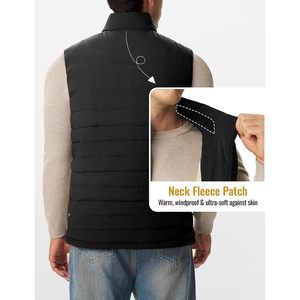 Rdruko <b>Men's</b> Winter Puffer <b>Vest</b> Sherpa Lined Quilted Insulated <b>Thermal</b> Outdoor Hiking Warm <b>Vest</b> - Product Image 3