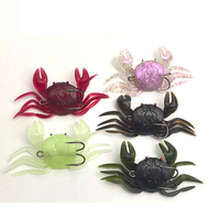 Leurre de pêche en silicone souple de 18 g/10,5 cm, imitation de crabe, réaliste, avec hameçon aiguisé, pour la pêche en eau douce, jig head baits