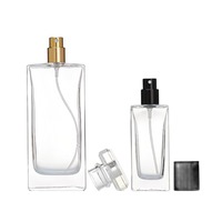 Vente en gros en vrac de flacons d'échantillons de parfum carrés transparents en cristal de 20 ml, 30 ml, 50 ml, 100 ml, même style que les grandes marques, commande minimum de 100 pièces