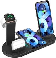 Mini chargeur sans fil Portable pour montre Android 6 en 1 pour accepter le chargeur sans fil personnalisé pour téléphone pour écouteurs pour iWatch