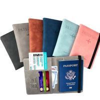 Pochette de passeport bloquant la RFID en cuir PU de haute qualité pour les voyages et les affaires
