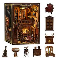 Nouvel Arrivage : Modèle de Maison Miniature 3D en Bois, Style Antique, Créatif, DIY, Faite à la Main, à Assembler, pour Bibliothèque (Porte-Livres)