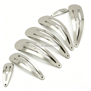 <span class=keywords><strong>Barrettes</strong></span> à <span class=keywords><strong>cheveux</strong></span> sans trou en forme de goutte d'eau, pinces à <span class=keywords><strong>cheveux</strong></span> rondes en acier inoxydable, <span class=keywords><strong>barrettes</strong></span> antidérapantes - Product Image 3