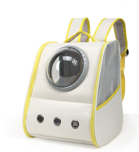 Transparent Mesh <b>Pet</b> <b>Backpack</b> <b>Carrier</b> Soft-Sided Zipper Closure Breathable Oxford Material Gray Color 5kg Capacity Square Solid - Product Image 2