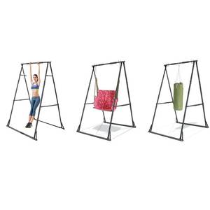 Portable Aerial Yoga Swing Rack Foldable Dip Stand Durable Steel Frame Adjustable <strong>Back</strong> <strong>Stretcher</strong> for Home Sensory Swing <strong>Therapy</strong> - Product Image 2