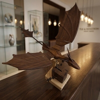 Automatisme cinétique en bois Jhisen Dragon, Ornement de bureau de luxe unique, Cadeau d'art de Noël, Prêt à expédier, Vente en gros et au détail