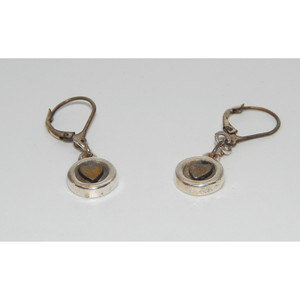 ต่างหูห้อยทองขาว14K พร้อมล็อคลวดฝรั่งเศสด้านหลัง - Product Image 1