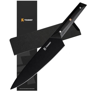 2022 Yangjiang Chefs Knife Stainless Steel Black Titanium Nitrate Coated Knife Chef Private Label Chef Knife