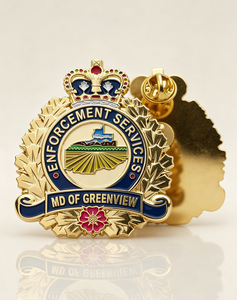 Badge en métal émaillé personnalisé, badge épingle couronne, badge à visser personnalisé pour uniforme, commémoratif, souvenir - Product Image 6