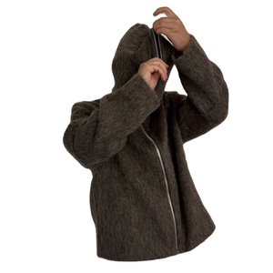 OEM <span class=keywords><strong>Cardigan</strong></span> in Mohair con <span class=keywords><strong>cerniera</strong></span> completo lavorato a maglia maglione misto grande cappotto Casual con cappuccio per gli uomini - Product Image 1