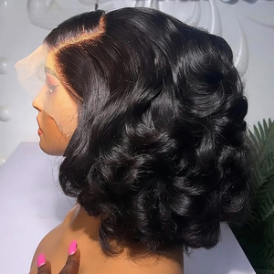 Perruque Lace Frontale Ondulée Naturelle Vietnamienne, Bouclée et Volumineuse, Tendance, 100% Cheveux Humains, Sans Colle, pour Femmes Noires - Product Image 1