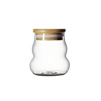 Bocaux hermétiques en verre borosilicate - Contenants de rangement avec couvercle en bambou pour thé, bonbons et céréales