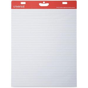 UNV45602 Universal 27 Pulgadas X 34 Pulgadas Bloc de Dibujo Blanco Rayado, Hecho con Recursos Renovables a Base de Caña de Azúcar, 50 Hojas/Bloc, 2 Blocs/Caja - Product Image 3