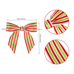 Bolsas de Regalo Personalizadas para Fiestas de Navidad y Bodas, Bolsas para Pasteles, Lazos de Cinta de Satén Hechos a Mano con Cierre de Alambre - Product Image 2