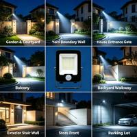 Reflector LED de 30W para Exteriores con Sensor OUTLUX E046, Ligero, IP65, Certificado RoHS, 3 Años de Garantía, para Iluminación de Jardín y Paisaje