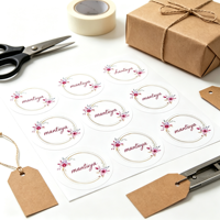 Autocollant personnalisé avec logo pour machine d'impression de boîtes d'emballage, autocollant personnalisé en papier, autocollant en PVC, étiquette