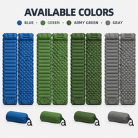 Coussin de couchage gonflable en TPU, coussin enduit de nylon 40D, éponge à haute résilience 30D, léger et portable pour le camping et la randonnée