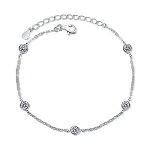 Pulsera de Tenis Unisex de Moissanita, Joyería Fina Sencilla, Plata de Ley 925 con Baño de Rodio, Regalo de Boda Moderno - Product Image 1