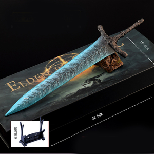 Modèle de Grande Épée de la Lune Noire <span class=keywords><strong>en</strong></span> Métal de 30 cm - <span class=keywords><strong>Elden</strong></span> <span class=keywords><strong>Ring</strong></span> - Épée miniature <span class=keywords><strong>en</strong></span> boîte et objet de collection - Product Image 5