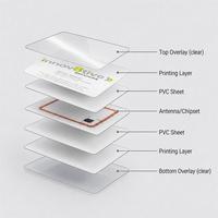 Kartu NFC Kosong 13.56MHz RFID PVC untuk Kontrol Akses, Pembayaran, Kartu Loyalitas, Cetak Kustom, Grosir Pabrik