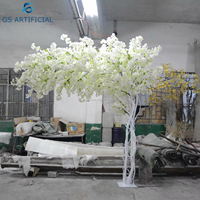 Arbre de cerisier artificiel de 2,5 m (250 cm) pour décoration de mariage en intérieur, arche de fleurs de cerisier rose bionique, auvent