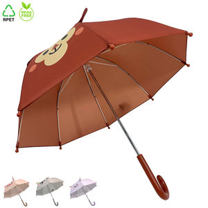 Ovida-Paraguas para niños a prueba de <span class=keywords><strong>viento</strong></span> en forma de cúpula nuevo material recto abierto manual patrón personalizado oreja 3D - Product Image 1